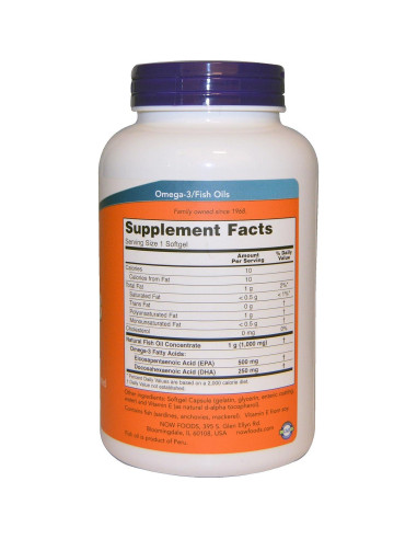 Suplemento Omega-3 Now Foods 180 Softgels 1.05kg