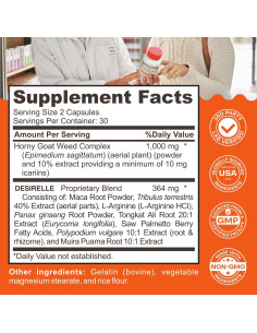 Suplemento Acelerador de Libido Femenino Desirelle 60 cápsulas 2