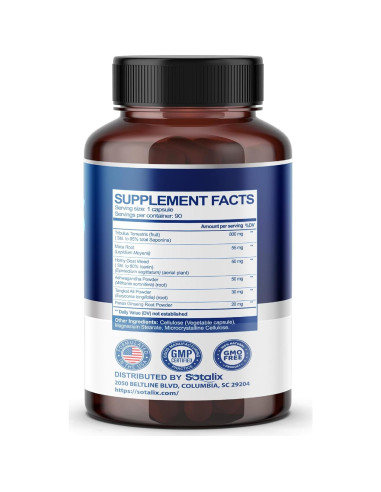 Suplemento Tribulus Terrestris Sotalix 800mg 90 Cápsulas