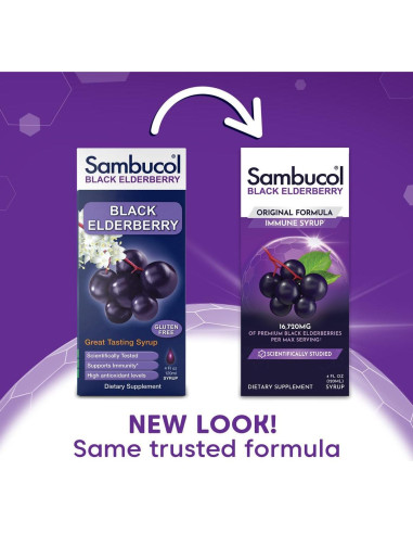 Jarabe de Saúco Negro Sambucol 118 ml - Soporte Inmunológico