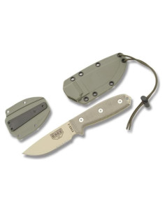 Cuchillo ESEE-3S-DT con Hoja Serrada y Mango de Micarta