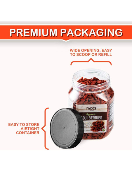 Baya de Goji Secas Orgánicas Roots Circle 400g - Superfood Antioxidante
