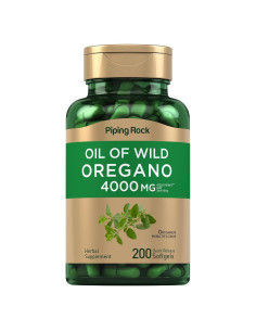 Cápsulas de Aceite de Orégano Piping Rock 4000mg - 200 Softgels