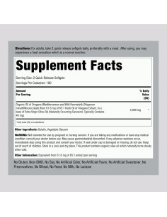 Cápsulas de Aceite de Orégano Piping Rock 4000mg - 200 Softgels 2