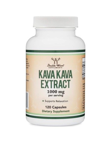 Cápsulas de Kava Kava 1000mg Double Wood - 120 unidades