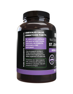 Cápsulas de Hierba de San Juan 365 Unidades Ingredientes Puros 2