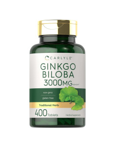 Carlyle Ginkgo Biloba 3000mg - 400 Tabletas Suplemento Herbal