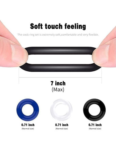 Anillo de Silicona para Erección Masculina Genérico Ajustable