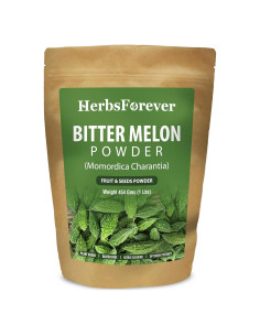 Polvo de Melón Amargo Karela 454g - Rico en Vitamina C, Vegano