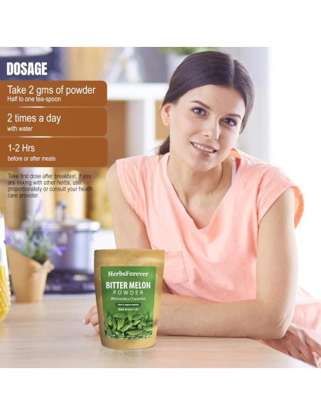 Polvo de Melón Amargo Karela 454g - Rico en Vitamina C, Vegano