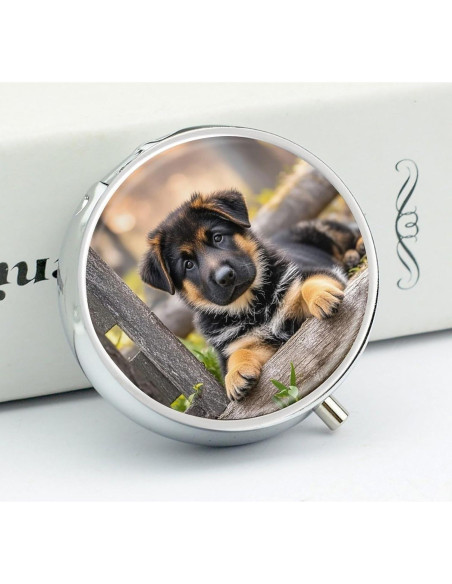 Caja de Pastillas Portátil 3 Compartimentos para Mascotas 5 cm