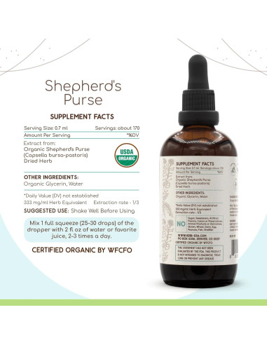 Tintura Orgánica de Moneda de Pastor HerbEra 118.3 ml