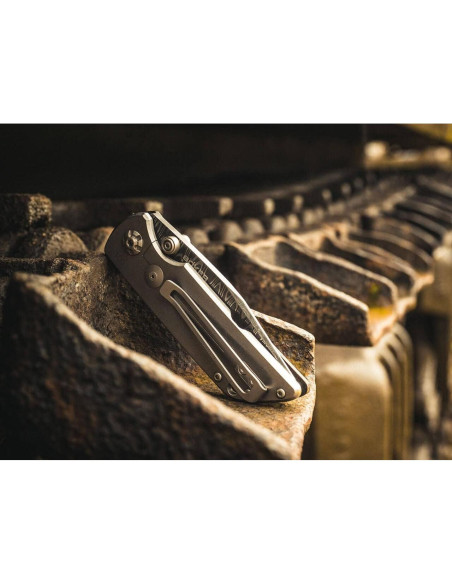 Cuchillo de bolsillo Boker M4 Sherman Damasco - Hecho en Alemania