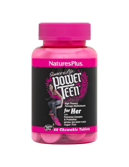 Multivitamínico Masticable Natures Plus Poder Adolescente 120 Tabletas Multivitamínico Masticable Natures Plus Poder Adolescente 120 Tabletas