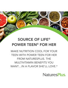 Multivitamínico Masticable Natures Plus Poder Adolescente 120 Tabletas 2
