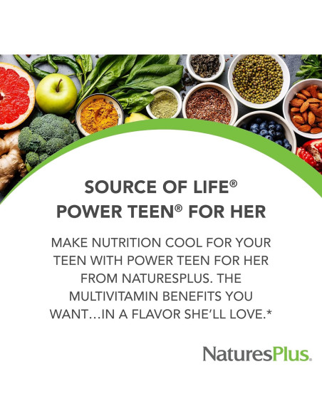 Multivitamínico Masticable Natures Plus Poder Adolescente 120 Tabletas Multivitamínico Masticable Natures Plus Poder Adolescente 120 Tabletas