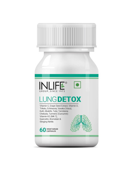 Suplemento Desintoxicante Pulmonar INLIFE - 60 Cápsulas Naturales