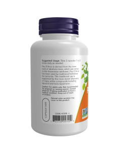 Suplemento Pau D'Arco 500mg Now Foods 100 Cápsulas 2