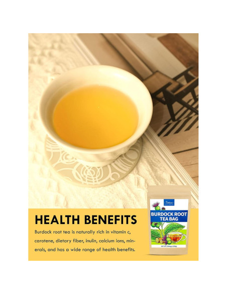 Té de Raíz de Bardana TeeLux - 50 Bolsitas Premium Sin Cafeína Té de Raíz de Bardana TeeLux - 50 Bolsitas Premium Sin Cafeína