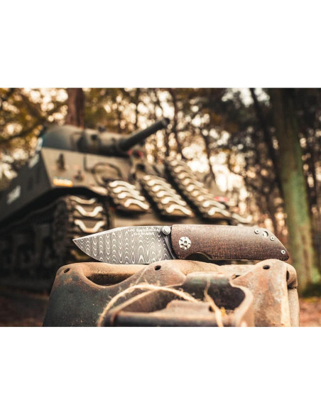 Cuchillo de bolsillo Boker M4 Sherman Damasco - Hecho en Alemania