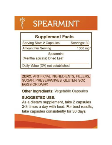 Cápsulas de Menta 1000 mg Secretos de la Tribu - 60 Unidades