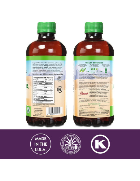 Jugo de Aloe Vera Orgánico Lirio del Desierto 946 ml - Salud Intestinal