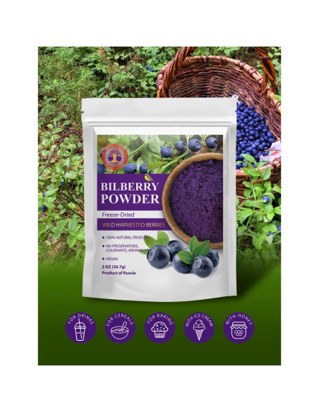 Polvo de Arándano Liofilizado Natural Tesoro Siberiano 56.7g