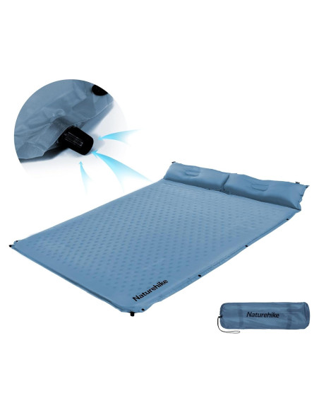 Almohadilla Autoinflable Naturehike D02 Completa Azul 196x132cm