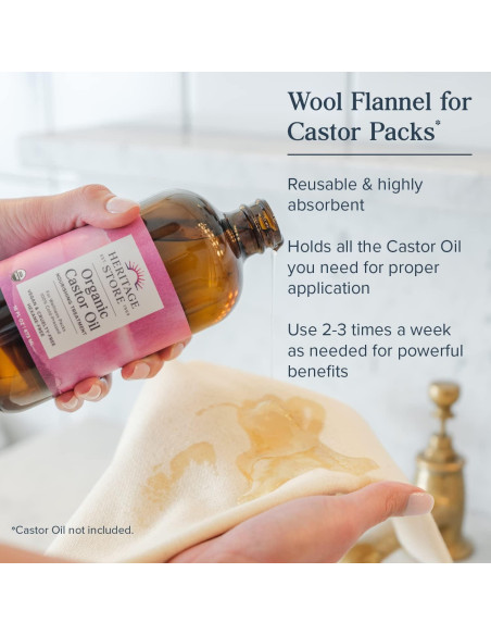 Franela de Lana HERITAGE STORE 30x68 cm Reutilizable Absorbente