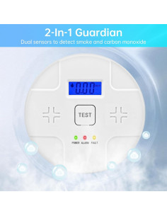 Detector de Humo y Monóxido de Carbono ANTERCITE LRQ-901 2 en 1 2