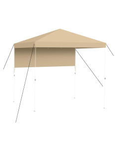Toldo Pop-up Yescom 6x4ft Beige con Pared Lateral UPF50+