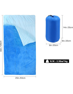 Saco de dormir para niños REDCAMP 3 temporadas 124.5x63.5cm 2