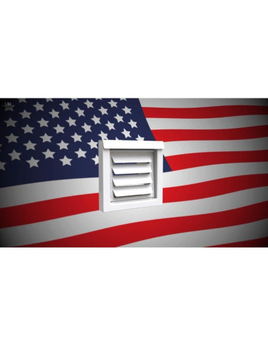 Rejilla de Ventilación de Metal Fresh Vent 10.16 cm Blanca