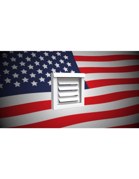 Rejilla de Ventilación de Metal Fresh Vent 10.16 cm Blanca