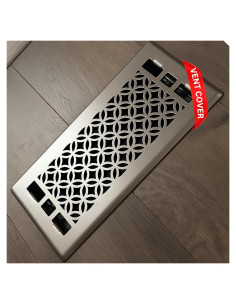 Cubierta de Ventilación de Piso GCDS Home 4x10 Níquel Satinado