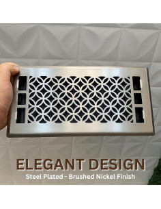 Cubierta de Ventilación de Piso GCDS Home 4x10 Níquel Satinado 2