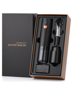 Abridor de Botellas de Vino Eléctrico YYDSBAYS Oro Rosa Recargable