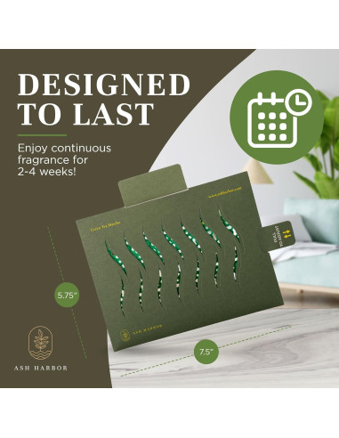 Ambientadores de Aire Ash Harbor - Té Verde Matcha - Paquete de 4