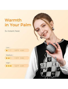 Calentador de Manos Recargable OCOOPA Heatcube 2500mAh 50C 2