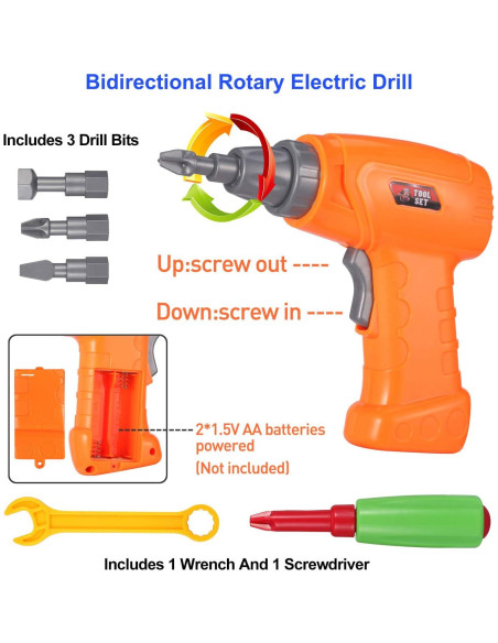 Juego de Herramientas Montessori Haifeng 223 Piezas para Niños Juego de Herramientas Montessori Haifeng 223 Piezas para Niños