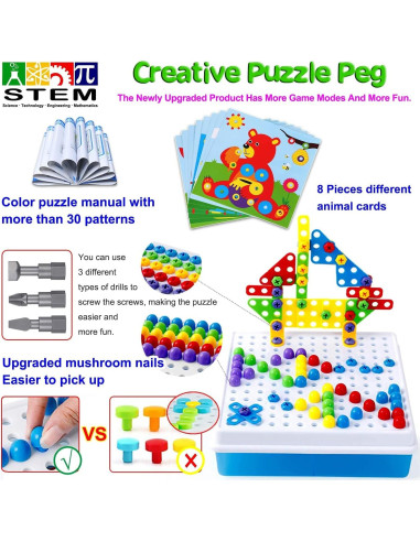 Juego de Herramientas Montessori Haifeng 223 Piezas para Niños