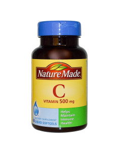 Vitamina C 500 mg Nature Made 60 Softgels Antioxidante