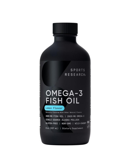 Aceite de Pescado Omega-3 Sports Research 4685mg Limón 240ml
