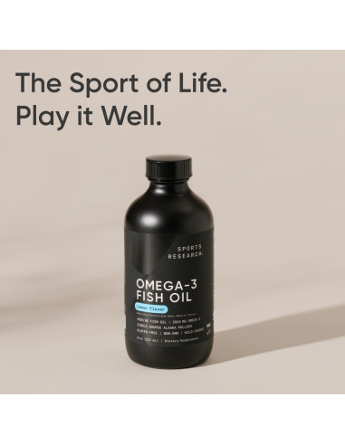 Aceite de Pescado Omega-3 Sports Research 4685mg Limón 240ml