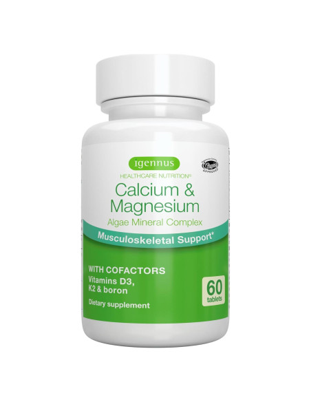 Suplemento Vegano de Calcio y Magnesio Igennus 60 Tabletas