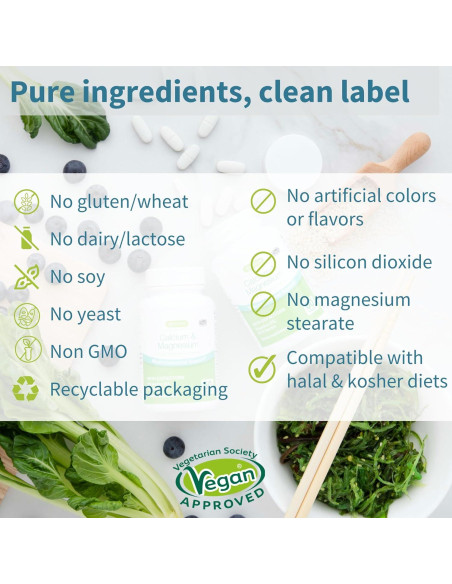 Suplemento Vegano de Calcio y Magnesio Igennus 60 Tabletas