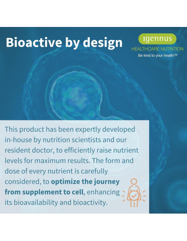 Suplemento Vegano de Calcio y Magnesio Igennus 60 Tabletas