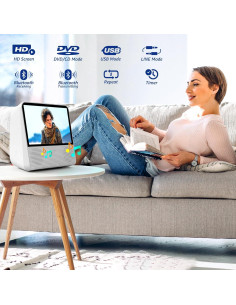 Reproductor DVD Portátil ROADOM 9.8" HD 1024x600 Batería 4000mAh 2