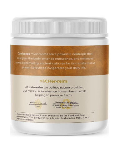 Polvo de Hongo Cordyceps Naturealm 59.5g - Energía y Enfoque