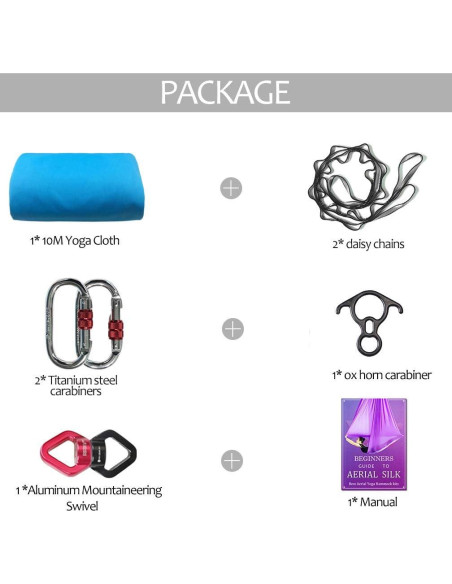 Hamaca de Yoga Aéreo SYCYKA 10m x 2.8m 100% Nylon Hamaca de Yoga Aéreo SYCYKA 10m x 2.8m 100% Nylon